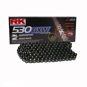 Motorrad Kette SCHWARZ XW anello RK BL530GXW mit 122 Rollen und Hohlnietschloss - Bild 1 von 1