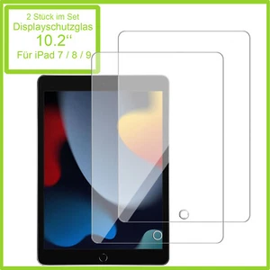 2x Displayschutz für iPad 7 2019 A2197, A2198, A2199, A2200 EchtGlas Schutzglas - Bild 1 von 1
