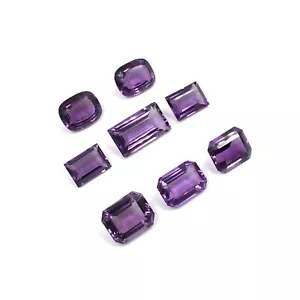 Bundle of 82.95ct 8pcs Purple Amethyst Carat Faceted Stones 16x12 17x12 - Picture 1 of 16