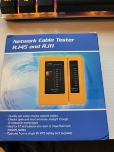 Tester per cavi di rete RJ45 RJ11Cat5 Cat6 Tester per cavi LAN - Foto 1 di 4