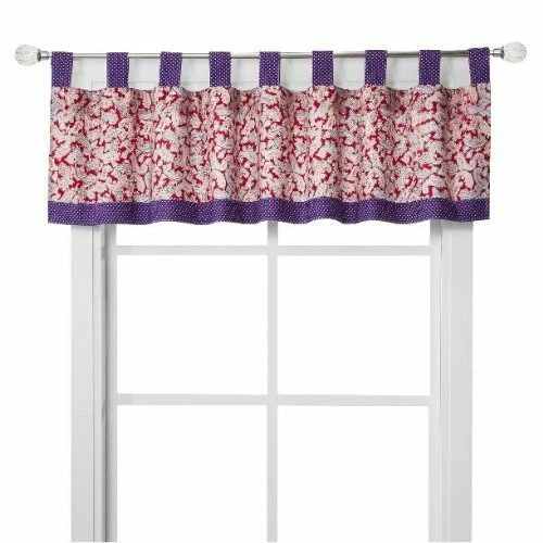 Trendlab Talula Red & Purple PAISLEY Window Valance 15" x 56" Curtain, NEW - Image 1 of 1