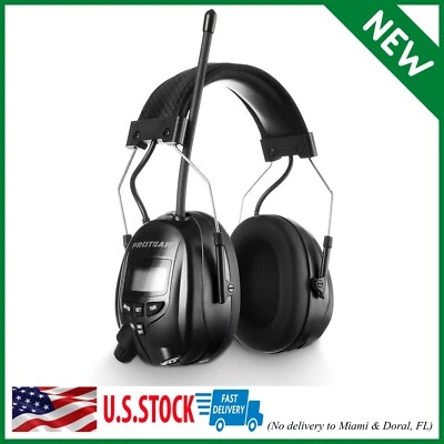 Auriculares de radio AM/FM con pantalla digital, protector auditivo de radio, oído de seguridad Foto 1 de 4