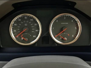 For Volvo V50 2004-2012 Polished Aluminum Dashboard Trim dash Cluster Rings 2pcs - Picture 1 of 5