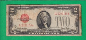 1928 G $2 Legal Tender Red Seal Note US Currency Two Dollar Bill 130 - Picture 1 of 2