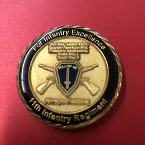 Military Challenge Coin Awarded Excellence 2nd Battalion, 11th Infantry - Picture 1 of 3