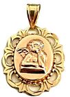14K Yellow & Red Gold "Guardian Angel" Charm Pendant 