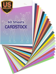 60 Sheets Colored Cardstock Paper - Assorted 23 Colors Cardstock A4 Size 230... - Picture 1 of 1