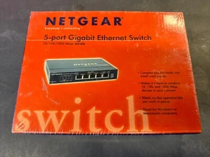 NEW SEALED Netgear GS105 5-Port Gigabit Ethernet Switch - Picture 1 of 6