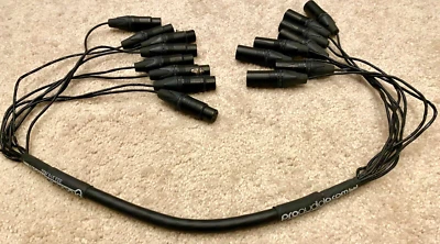 8 CHANNEL MOGAMI 2932  XLR FEMALE TO XLR MALE NEUTRIK BALANCED AUDIO SNAKE - Image 1 of 4