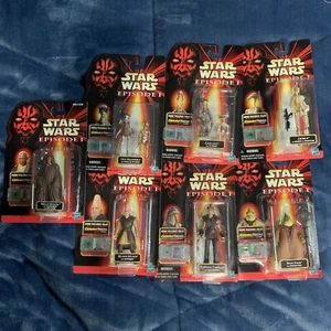 Lot of 7, Star Wars Action Figures Episode 1 Collection 3 CommTech Hasbro - Picture 1 of 15