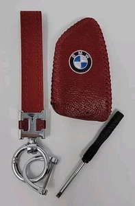 Funda Llavero para BMW Funda de Cuero Genuino para BMW 2 5 6 7 X1 X2 X3 X5 X6 Rojo - Imagen 1 de 17