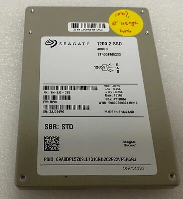 Seagate ST400FM0233 400GB 1200.2 SSD 12G 2.5" SAS Solid State Drive - Image 1 of 2