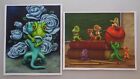 Set Of 2 Joey Welsh Gekkards Canvas print Matted SIGNED Book Apple Hug Couple