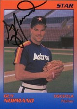 1989 Star Osceola Astros GUS NORMAND Signed Card autograph AUTO GRESHAM, OR