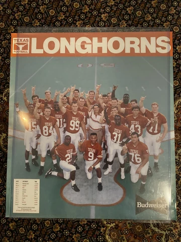 1991 Texas Longhorns Football Schedule Poster Cover