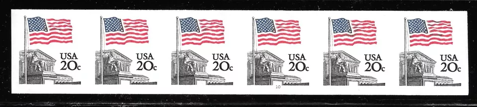 Scott #1895d IMPERFORATE ERROR PNC6, Plate #10, MNH, Cat. $140.00 - Image 1 of 1