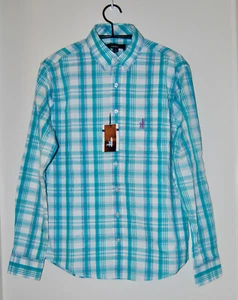 Neu mit Etikett Johnnie-O West Coast Prep marineblau kariertes LS Button-Down-Hemd für Herren Größe S - Bild 1 von 12