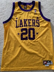 Nike NBA Los Angeles Lakers Jersey #20 Gary Payton Gold sz XL+2 swingman rewind - Picture 1 of 9