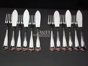 ROBBE & BERKING ALT CHIPPENDALE 12 TL. FISCH BESTECK 925 STERLING SILBER BESTECK - Bild 1 von 2