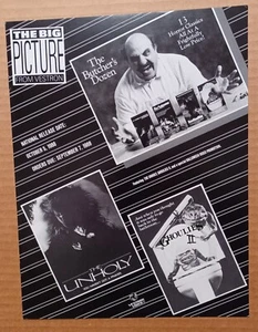 GHOULIES II / THE UNHOLY 8 1/2 x 11 Vestron Video 6 pg b&w ad Booklet 1988 - Picture 1 of 5