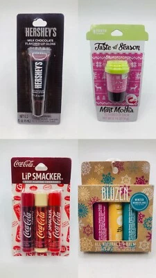 Lot Of Lip Gloss/Balm, Hershey’s, Coca Cola Lip Smackers, Bluzen, Taste Beauty - Image 1 of 4