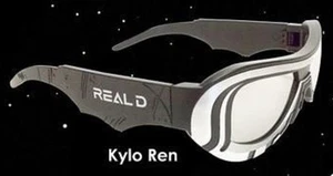 STAR WARS VII The Force Awakens Kylo Ren Limited Edition REAL D 3D Glasses 3-D - Picture 1 of 2