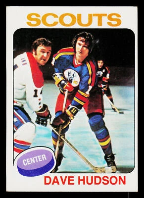 1975-76 Topps Hockey Card #122 Dave Hudson Kansas City Scouts - Image 1 of 2