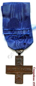 ITALIE Croix Al Valeur di Guerra en bronze 1949, ruban conforme - Picture 1 of 2