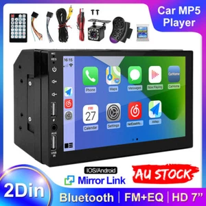 7 Inch Double Din Car Stereo Touch Screen Car Audio MirrorLink/AM/FM/2USB/AUX - Picture 1 of 13