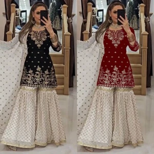Pakistani Ready To Wear Dress Salwar Kameez Suit Indian Wedding Party Gown Kurta - Picture 1 of 20