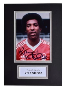 Viv Anderson Signed Autograph A4 photo display Nottingham Forest AFTAL COA - Picture 1 of 6