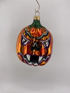 Tesori slavi Halloween pipistrello vampiro Jack O lanterna ornamento su 2 lati - Foto 1 di 5