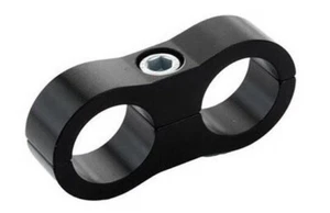 19MM Hose Separator - Black Alloy (AN10 10AN) Twin Braided Pipe Seperator Clamp - Picture 1 of 5