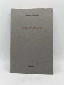 Mal d' Archive Jacques Derrida Original 1995 French Language Trade Paperback - Picture 1 of 9