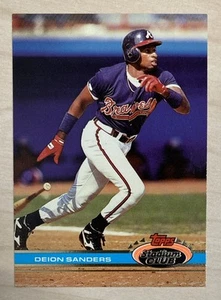 DEION SANDERS - 1991 Stadium Club #442 - ATLANTA BRAVES - Picture 1 of 2