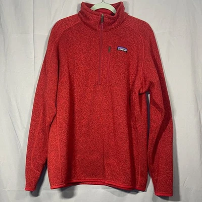 Suéter Patagonia Better Polar Rojo Cuarto Cremallera Pullover Para Hombre Talla XL Foto 1 de 4
