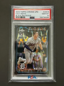 2024 Topps Chrome Colt Keith #USC8 Black Raywave #/10 - POP 3 - PSA 10 - Picture 1 of 1