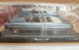 BLUE 1968 PONTIAC BONNEVILLE Convertible 1/43, NEO 44111, MIB - Picture 1 of 19