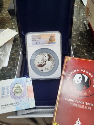 2023 Z China 150 Gram Panda NGC *PERFECT* PF70 UC Tong Fang Signature First Day - Image 1 of 4