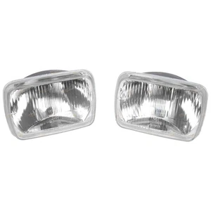 7" x 5" Rectangular Semi Sealed Beam Glass Headlight Pair - H4 Head Lamps - Picture 1 of 5