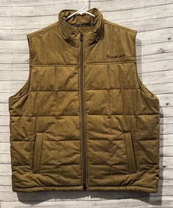 ARIAT Herren Stepp Puffer Weste Gr. XXL braun Fleece gefüttert isoliert Outdoor warm - Bild 1 von 20