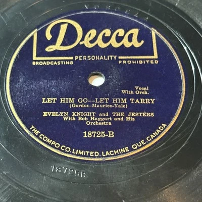 chicory chick / let him go-let him tarry  Evelyn Knight & The Jesters  Decca - Image 1 of 2