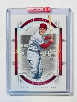 2024 Tesoros Nacionales Béisbol Stan Musial/49 Cardenales Sellado Foto 1 de 2