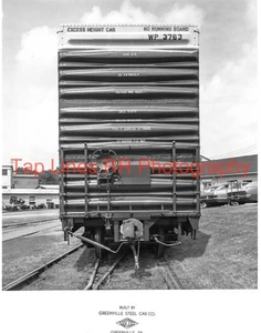 Western Pacific #3763 Hi-Cube Box Car End View Greenville Neu 8x10 Foto - Bild 1 von 1