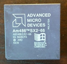 AMD 486 SX2-66 66MHz Vintage Processor CPU A80486SX2-66