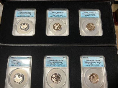 2009S ANACS 6 Coin Limited Edition Set DC & Territories PR70 In Gift Box X145 - Image 1 of 4