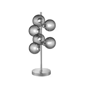 Lampada da tavolo cromata dimmerabile vetro fumo G9 senza lampadina ALICIA Trio 507690606 - Foto 1 di 2
