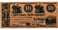 New York Loan Company 10 Dollar Real Estate Secured Note 1838