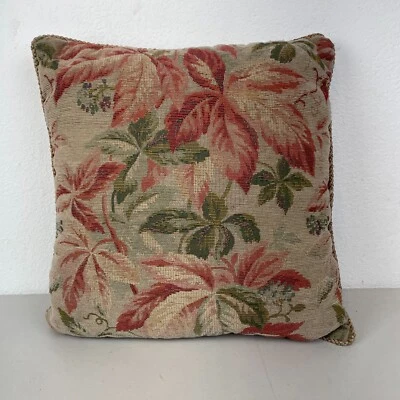 Цветочный плед подушка тропический богемное жаккард гобелен ботанический акцент 13 x 13 - Изображение 1 из 4