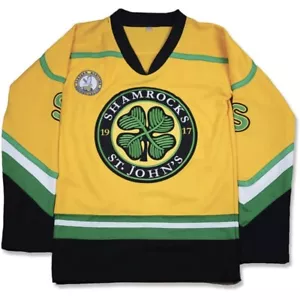 Ross Boss Rhea Hockey Jersey Stitch St John's Shamrocks Size 34 / S Goon Movie - Picture 1 of 4